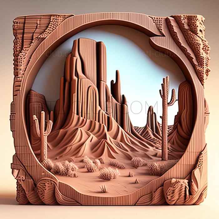 3D model monument valley (STL)